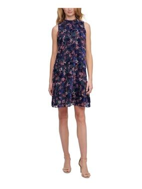 Tommy Hilfiger Navy Floral Sleeveless Mini Dress